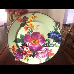 MacKenzie Childs Green Flower Market Charger